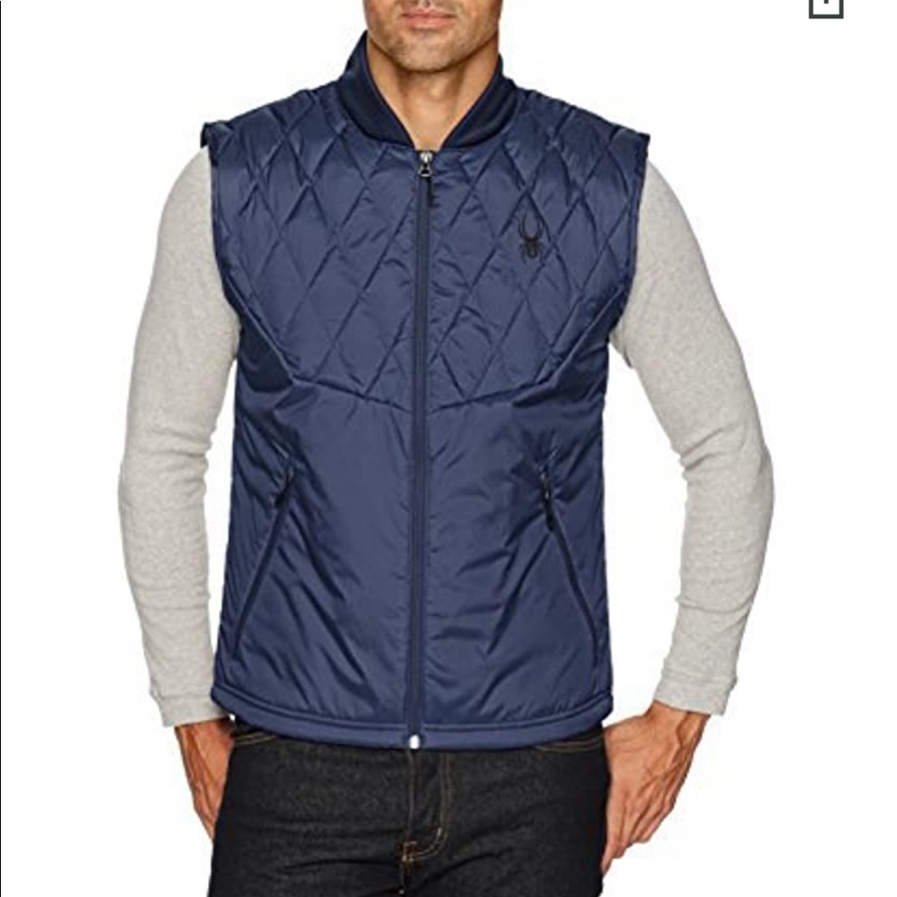New Spyder Ouzo Insulator Vest Frontier Blue Men Small